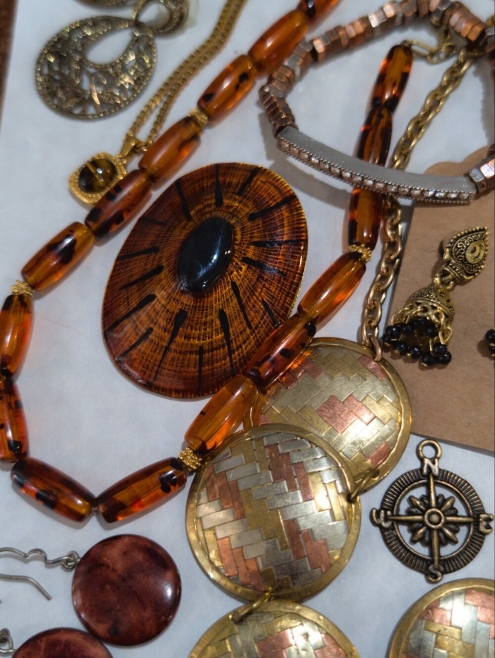 Elegant Gold and Amber Assorted Jewelry Bundle